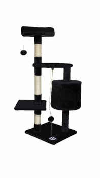 Kratzbaum MONTREAL Schwarz - 67 x 55 x 117 cm